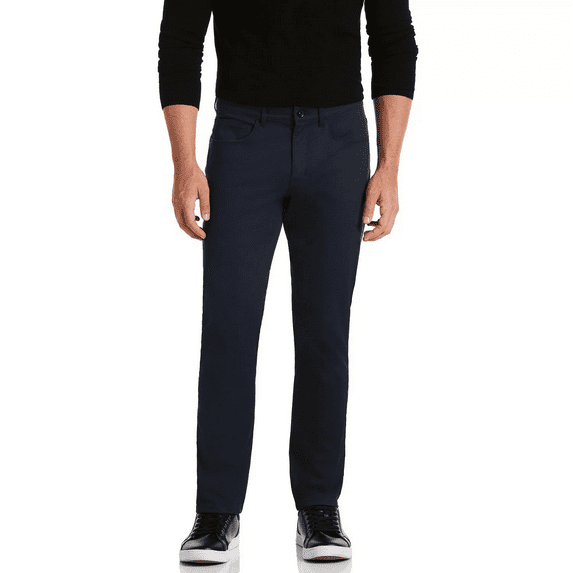 Perry Ellis Men's Portfolio Flex Waist 5 Pocket Slim Fit Soft Anywhere Pant (Dark Sapphire, 32x32)
