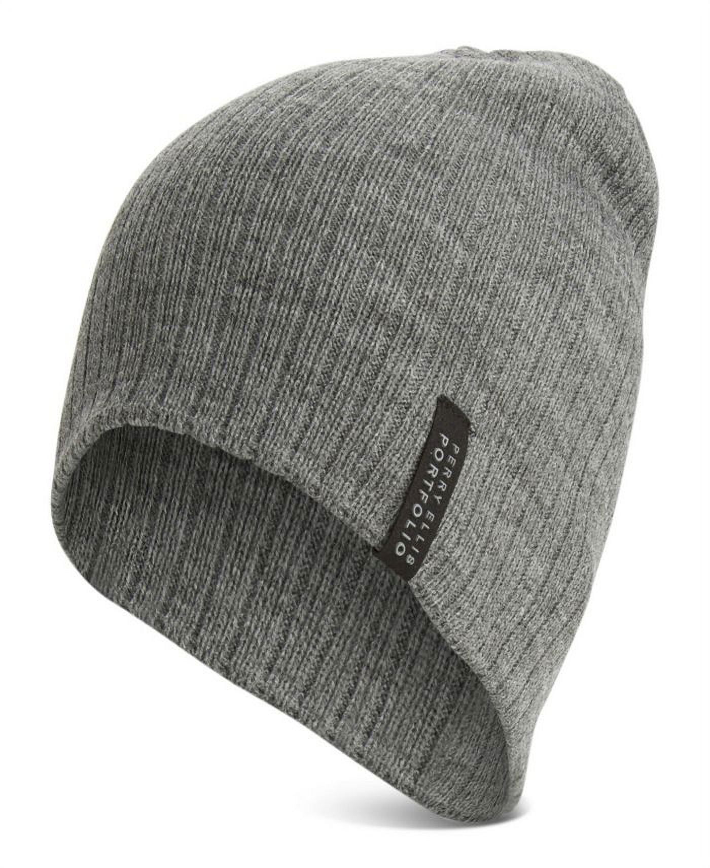 Perry Ellis Men's Ribbed Beanie -Gray Size Regular