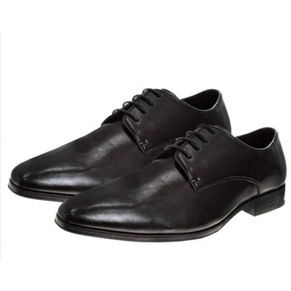 Perry Ellis Men's Size 10 Lace-up Leather Dress Shoes, Black, New in Box