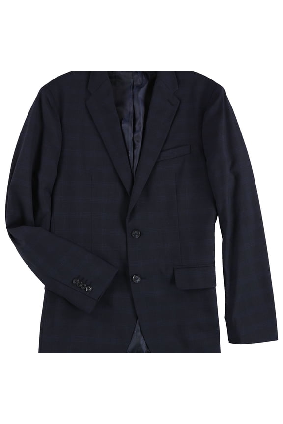 Mens Stretch Two Button Blazer Jacket, Blue, 40 Regular