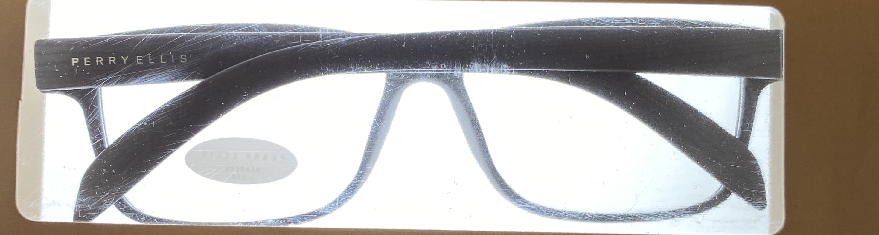 Perry Ellis PEBX 52 Men's Plastic Rectangle Reading Glasses, 2.0, 3 Pair