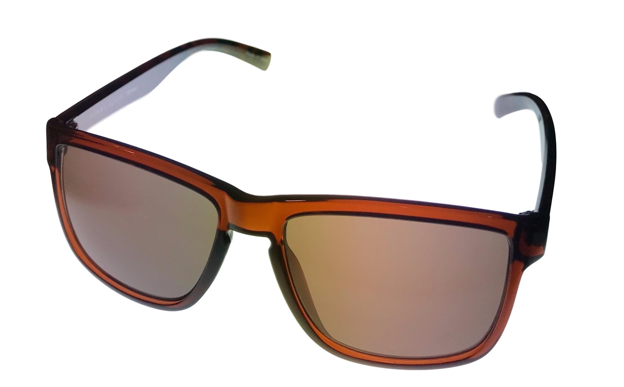 Perry Ellis Men's Brown Camo Square Plastic Sunglasses, Brown, 2-Piece