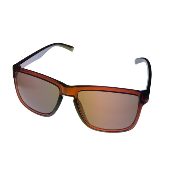 Perry Ellis Men's Brown Camo Square Plastic Sunglasses, Brown, 2-Piece
