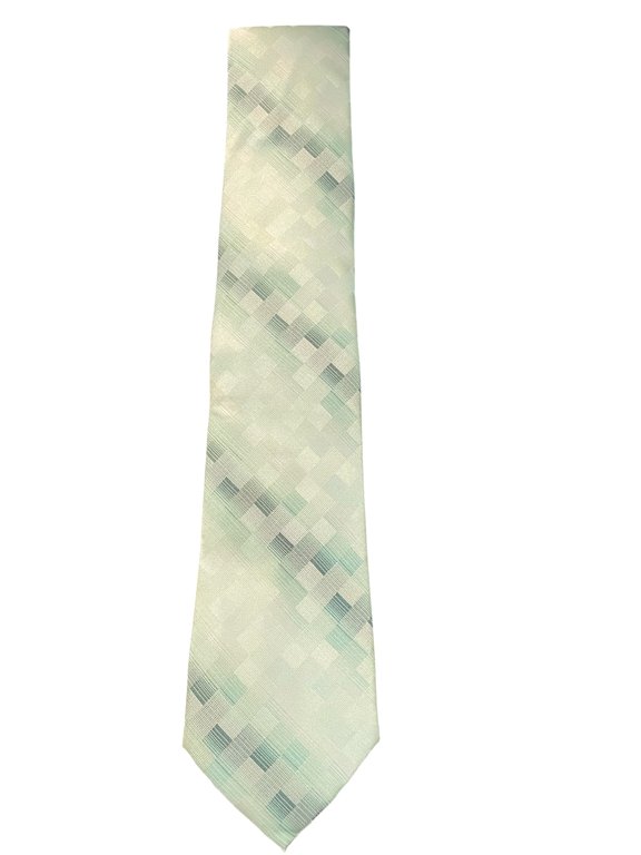 Mens Shaded Square Necktie Green Tie