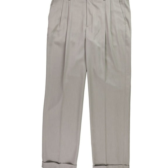 Perry Ellis Mens Folio Flex Casual Trouser Pants, Brown, 38W x 34L