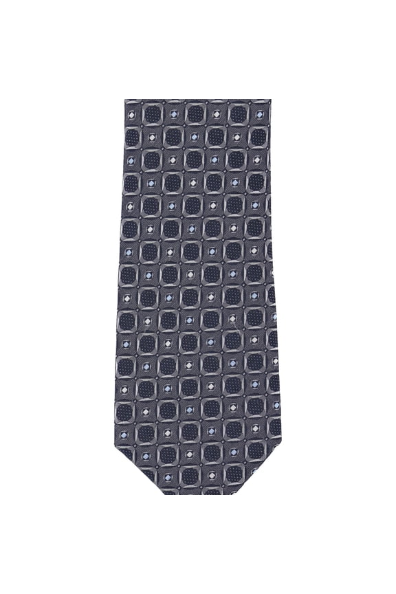 Mens Geometric Self-tied Necktie blue Short