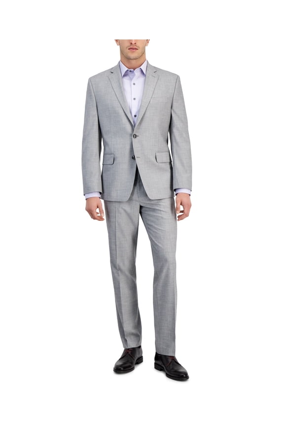 Portfolio Mens Modern fit 2 Piece Suit 36 S / 29 Waist Light Gray