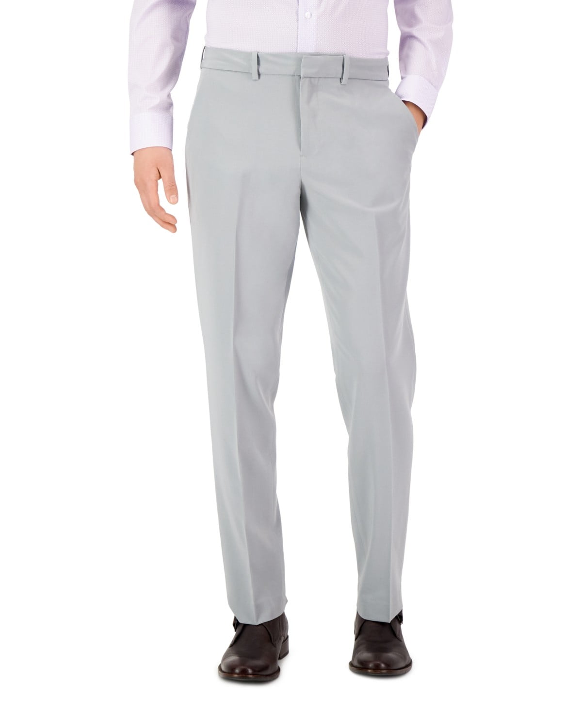grey dress pants walmart George Men's COMFORT DRESS PANT