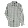 thumbnail image 1 of Perry Ellis Mens Multi Button Up Shirt, Green, Small, 1 of 2