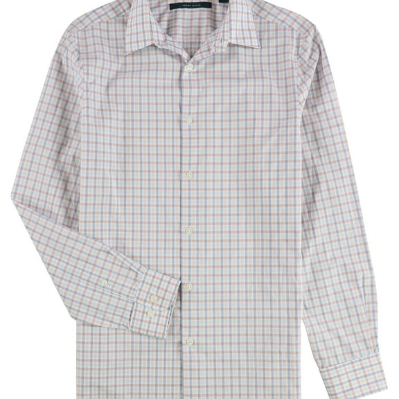 Perry Ellis Mens Non Iron Button Up Shirt, Multicoloured, Small