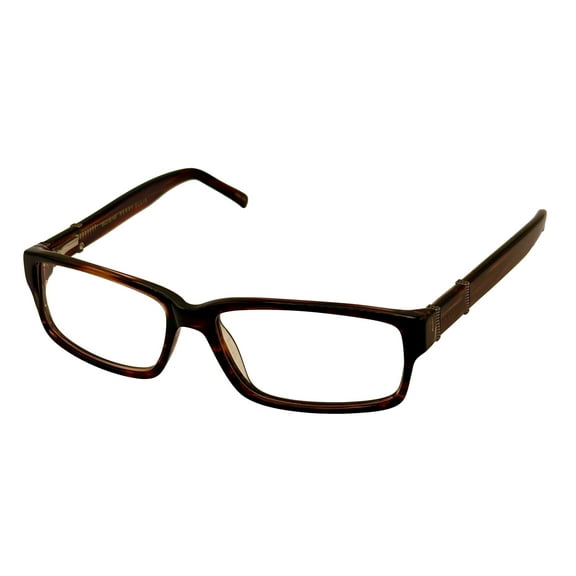 Perry Ellis Mens Ophthalmic Eyeglass Rectangle Plastic Frame 323 Demi 55mm ID-127019445745