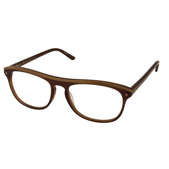 Perry Ellis Mens Ophthalmic Eyeglass Square Plastic Frame 393 Brown 53mm