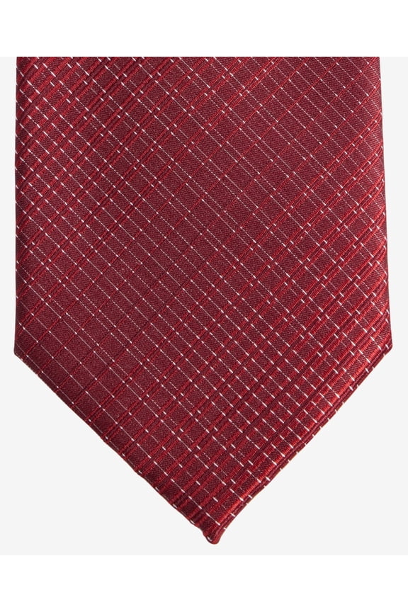 Mens Pearce Plaid Neck Tie Red
