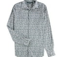 thumbnail image 1 of Perry Ellis Mens Performance Button Up Shirt, Blue, Small, 1 of 2