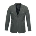 thumbnail image 1 of Perry Ellis Mens Pinstripe 2 Button Sport Coat Jacket (40 Regular, Gargoyle), 1 of 6