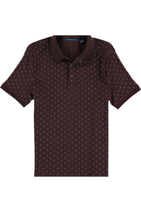 Mens Printed Polo Shirt, Multicoloured, Small
