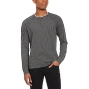 Perry Ellis Mens Pullover Micro Stripe Henley Shirt