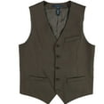 thumbnail image 1 of Perry Ellis Mens Raindrum Five Button Vest, Brown, Small, 1 of 2