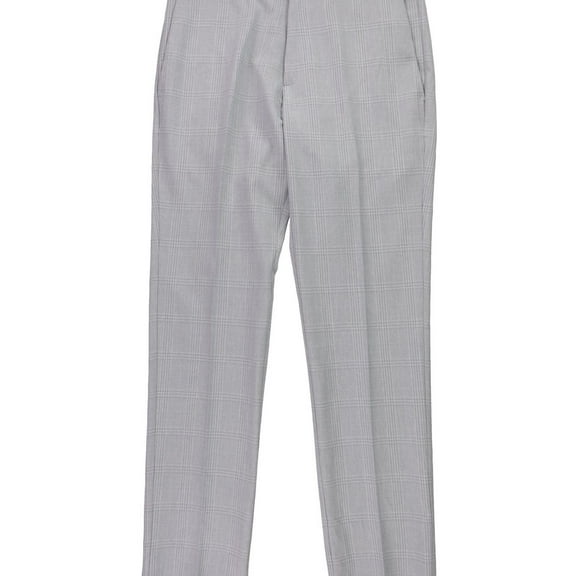 Perry Ellis Mens Slim Fit Dress Pants Slacks, Grey, 34X29W x 29L