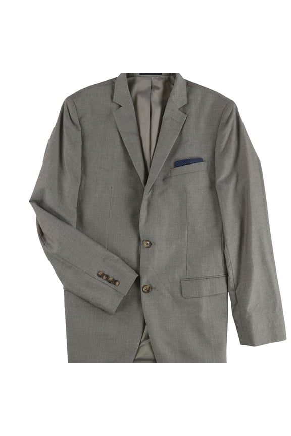 Mens Slim-Fit Portfolio Two Button Blazer Jacket, Brown, 46 Regular