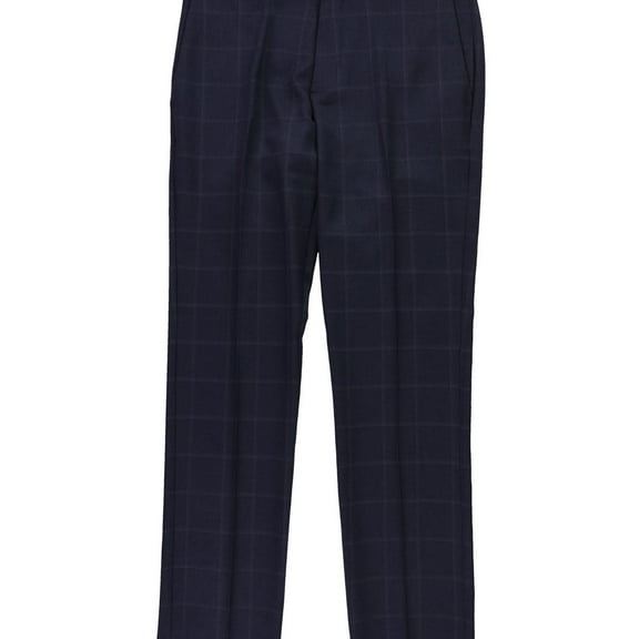 Perry Ellis Mens Slim Fit Twill Casual Trouser Pants, Blue, 31W x 32L