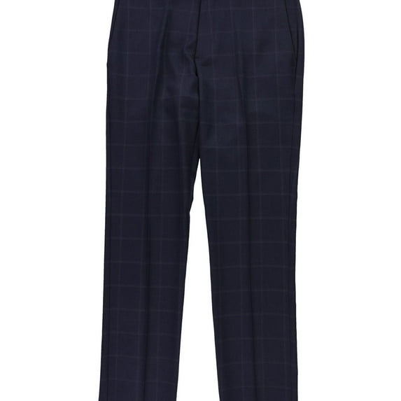 Perry Ellis Mens Slim Fit Twill Casual Trouser Pants, Blue, 31W x 32L