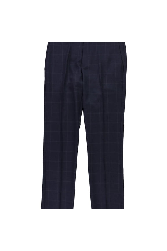 Mens Slim Fit Twill Casual Trouser Pants, Blue, 31W x 32L