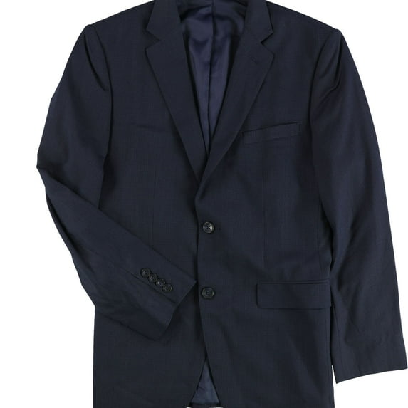 Perry Ellis Mens Slim Two Button Blazer Jacket, Blue, 38 Regular