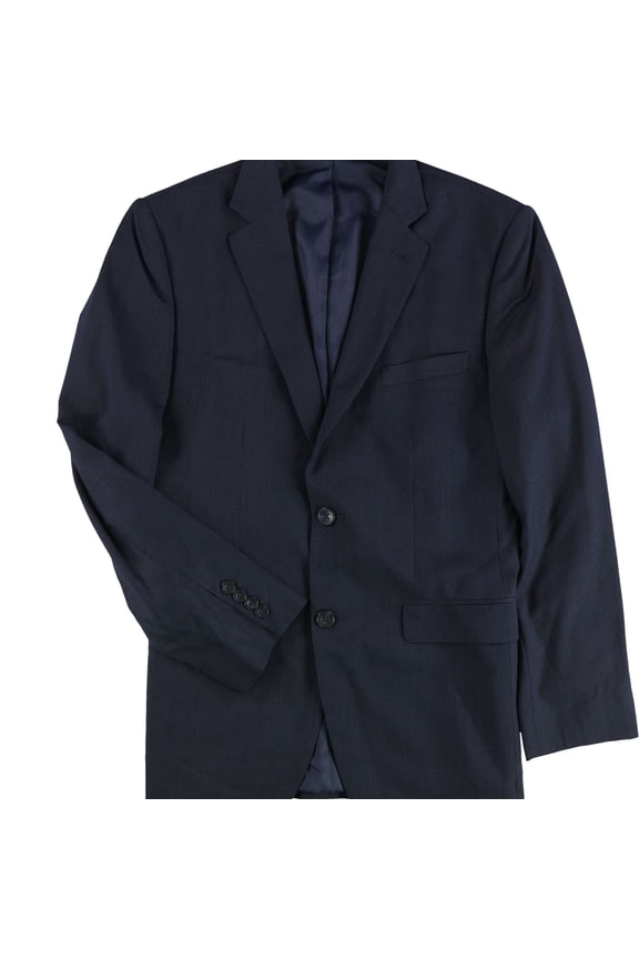Mens Slim Two Button Blazer Jacket, Blue, 38 Regular
