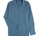 thumbnail image 1 of Perry Ellis Mens Striped Button Up Shirt, Blue, X-Large, 1 of 2