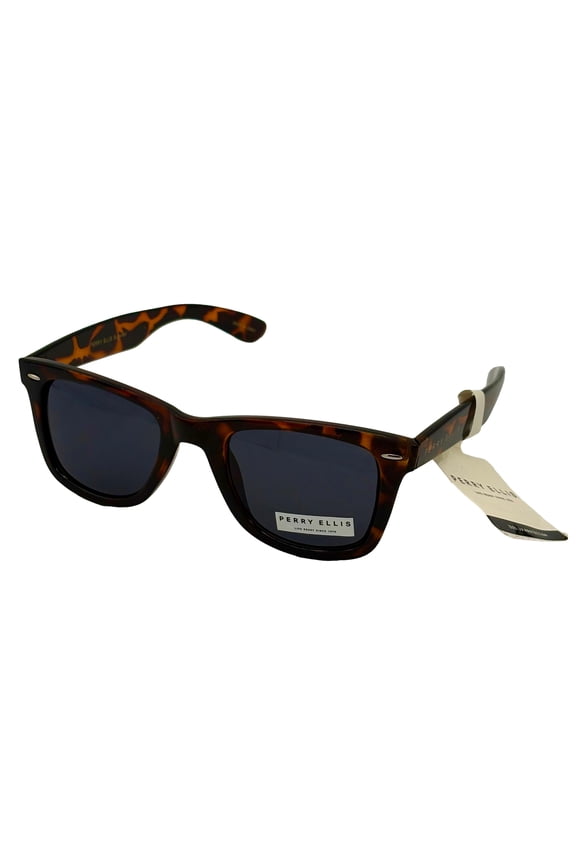 Mens Sunglass Demi Plastic Square, Smoke Lens PE89 2