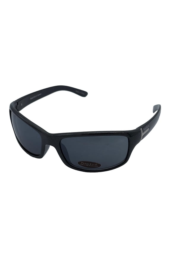 Mens Sunglass Speckle Green Plastic Rectangle, Smoke Lens PE13 2