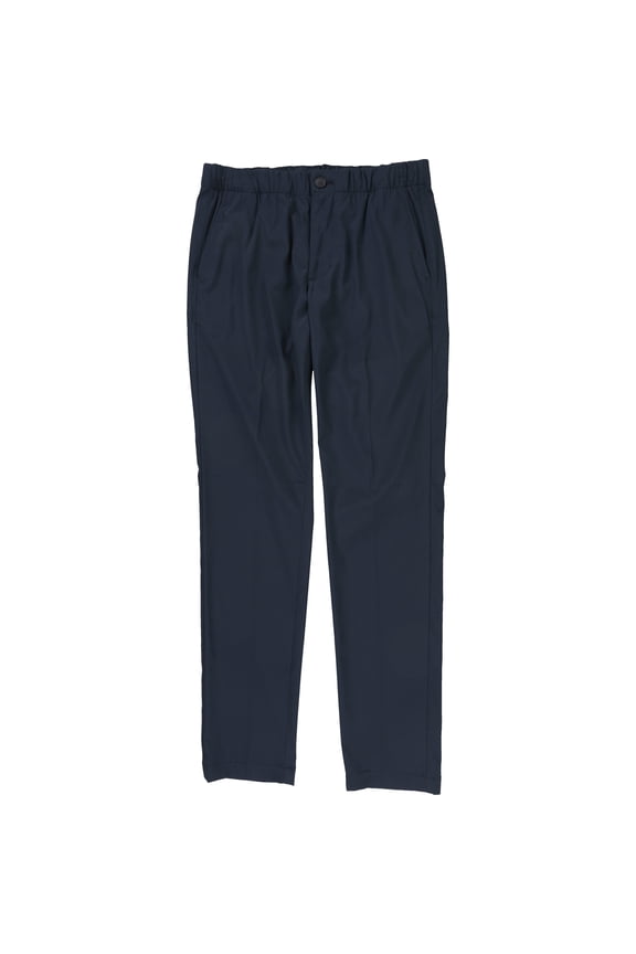 Mens Tech Fit Drawstring Waist Casual Trouser Pants, Blue, Small