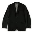 thumbnail image 1 of Perry Ellis Mens Textured Two Button Blazer Jacket, Black, 42 Regular, 1 of 2
