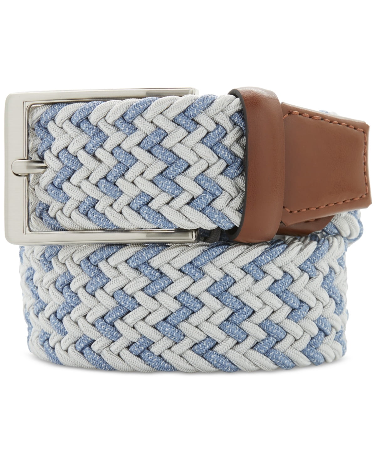 Perry Ellis Leather Belt Silver / White Color Block Medium Vintage Reversible Leather Belt – Perry Ellis main image 2
