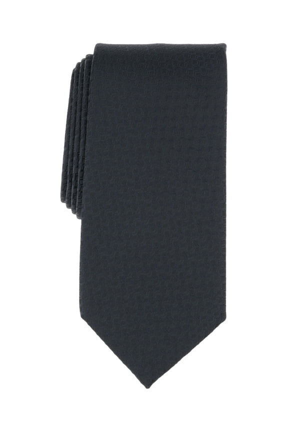 Mens Weldon Textured Neck Tie Black