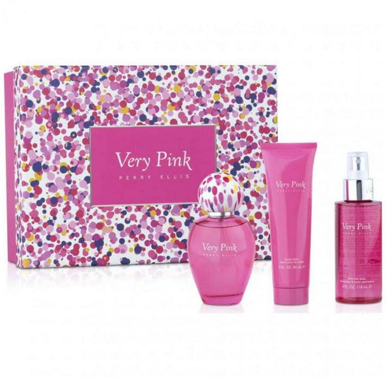 Perry Ellis Perry Ellis Very Pink , 3 Pc Gift Set 3.4oz EDP Spray