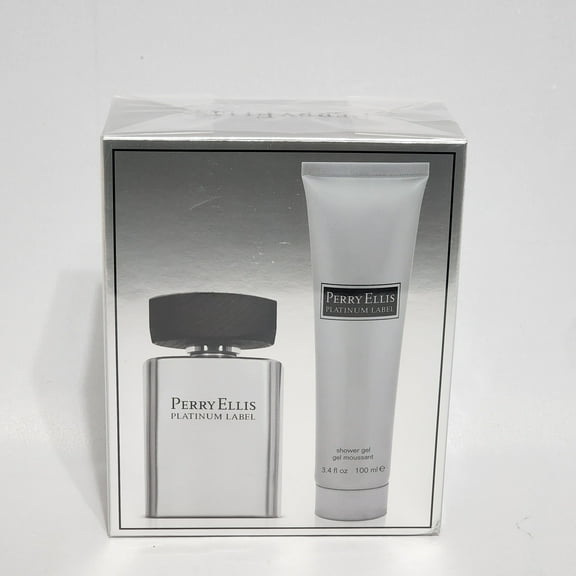 Perry Ellis Platinum Label 2PCs men set 3.4 oz spray + Shower Gel