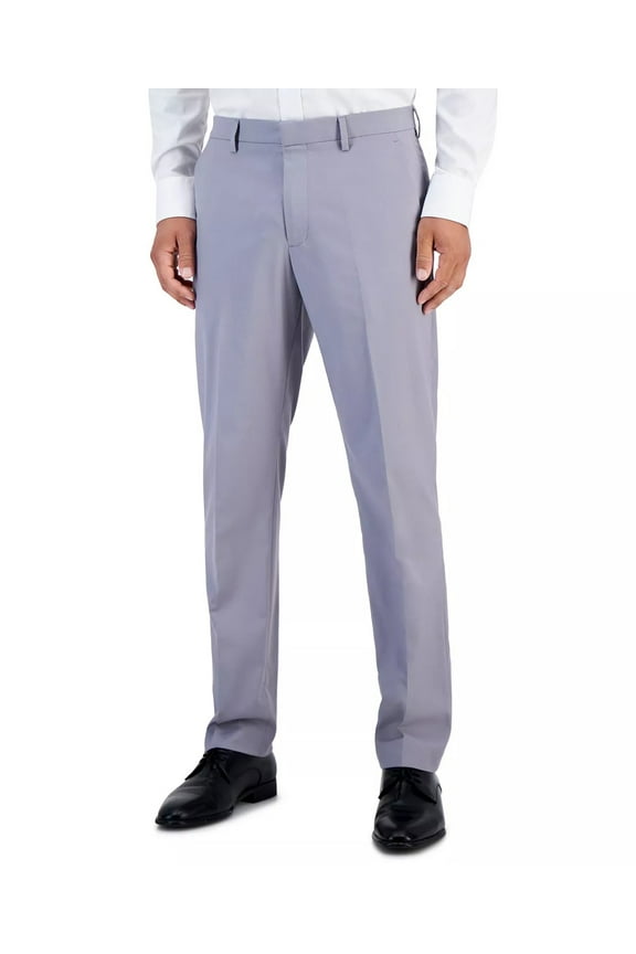 Mens Slim fit Dress Pants 38 / 30 Stone Grey Solid