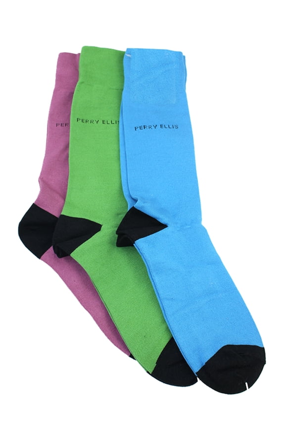 Portfolio Green 3-Pack Flat Knit Socks 7-12