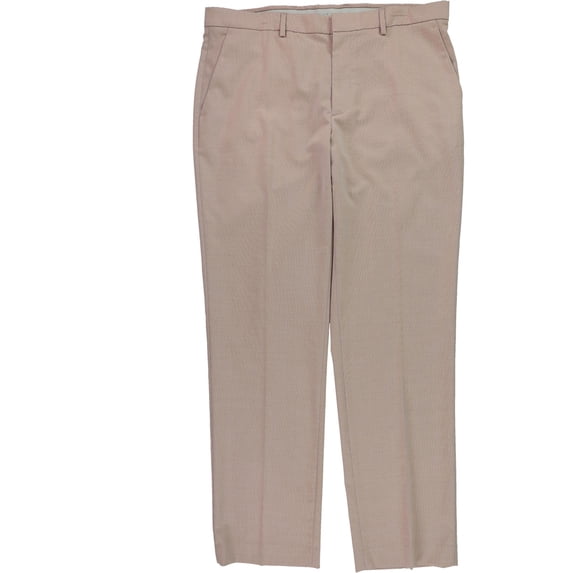 Perry Ellis Mens Modern Fit Dress Pants Slacks, Pink, 33W x 32L