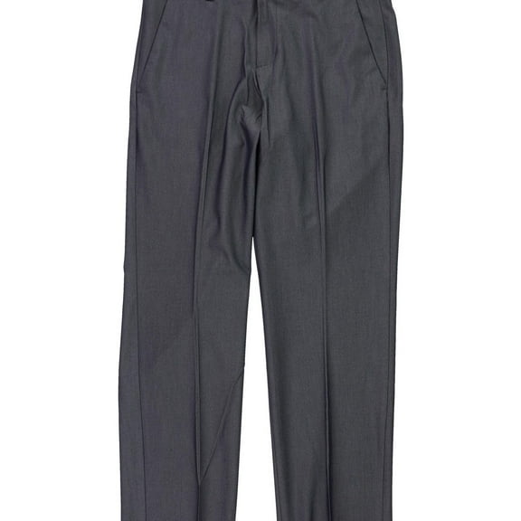 Perry Ellis Mens Modern Fit Stretch Dress Pants Slacks, Grey, 36W x 30L