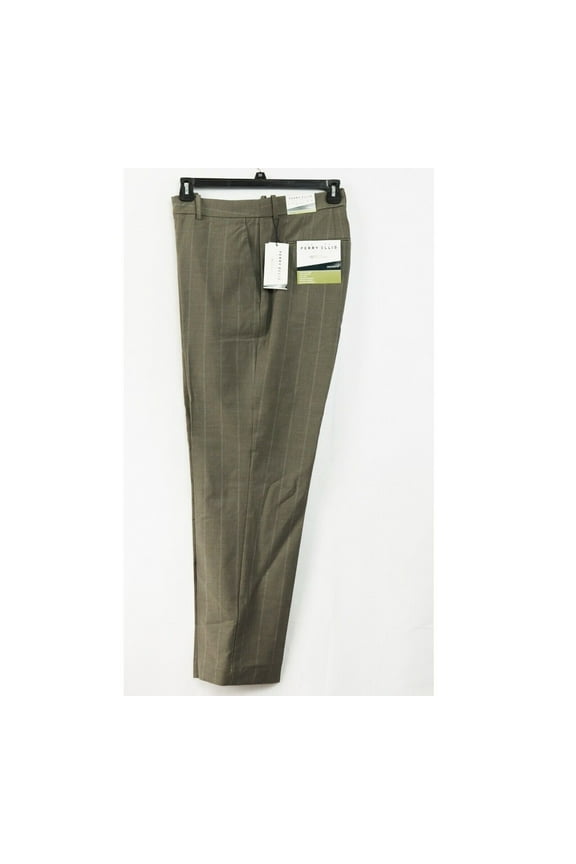 Men's Modern-Fit Stretch Resolution Dress Pants Blue Tan B4HP (40,30 in)