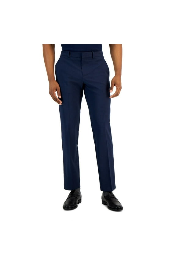 Mens Stretch Resolution Casual Trouser Pants, Blue, 40W x 32L