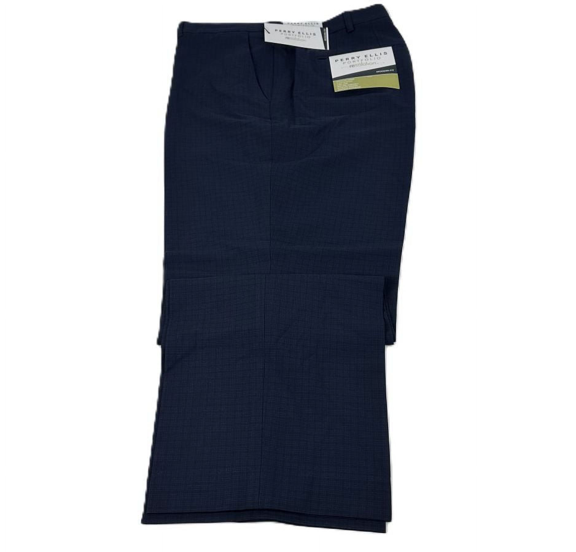 Perry Ellis Men's Portfolio Stretch Straight Leg Flex Flat