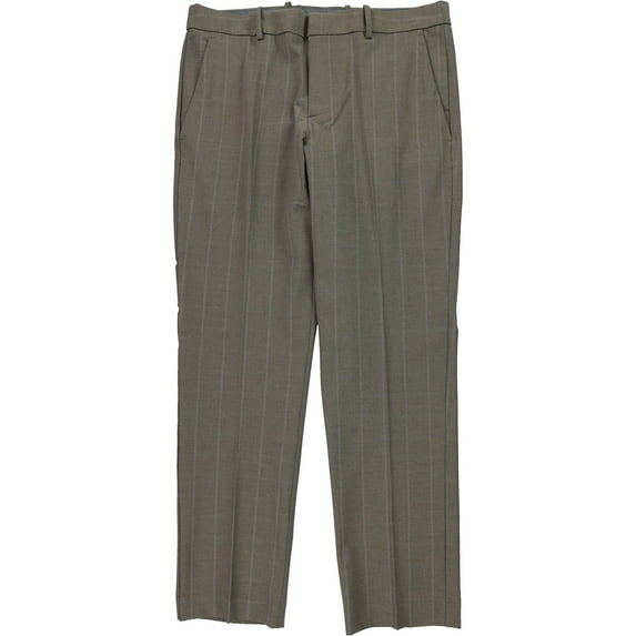 Perry Ellis Men's Modern-Fit Stretch Resolution Dress Pants Blue Tan B4HP (36,32 in)