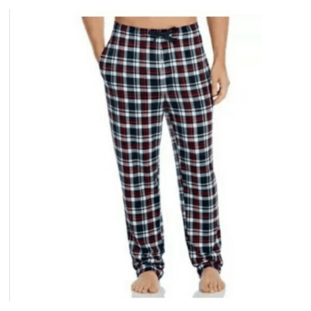Perry Ellis Portfolio Men s Plaid Knit Lounge Pajama Pants Multi M Walmart