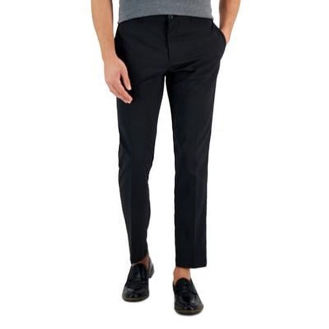 Perry Ellis Portfolio Men's SlimFit Solid Stretch Dress Pants Black 33