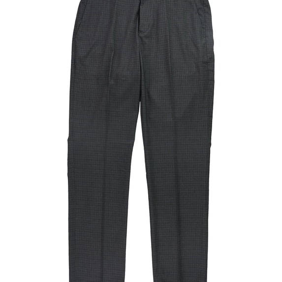 Perry Ellis Mens Solid Stretch Dress Pants Slacks, Grey, 38W x 32L