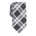 thumbnail image 1 of PERRY ELLIS Mens Black Tartan Plaid Slim Neck Tie, 1 of 3